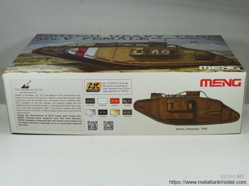[模型网评测]MENG-1/35一战英国MK.V重型坦克(雌性)(TS-029)-简介与开盒 - 第3张  | 制作坦克模型记录