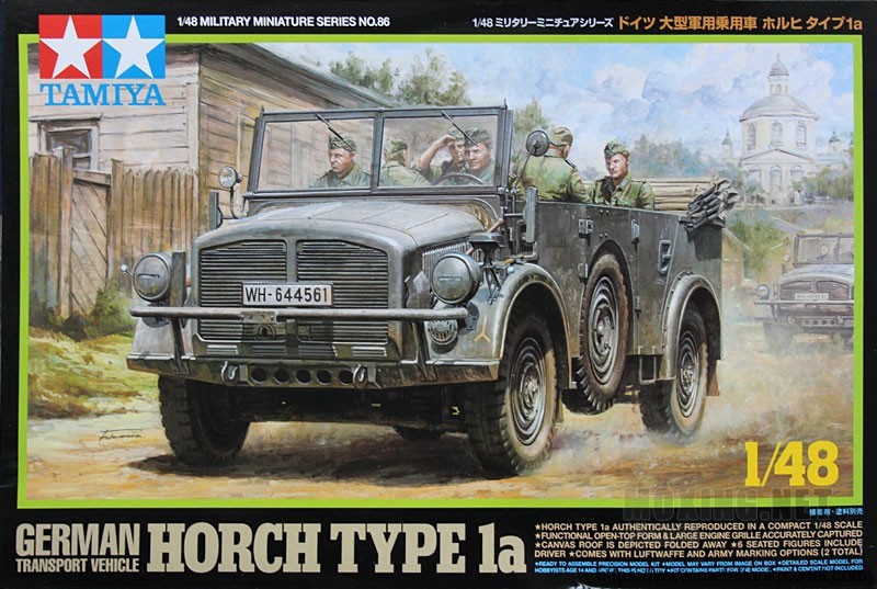 [开盒简评]田宫-1/48德国霍希(HORCH)1a大型军用卡车(32586)-开盒简介及视频 - 第1张  | 制作坦克模型记录