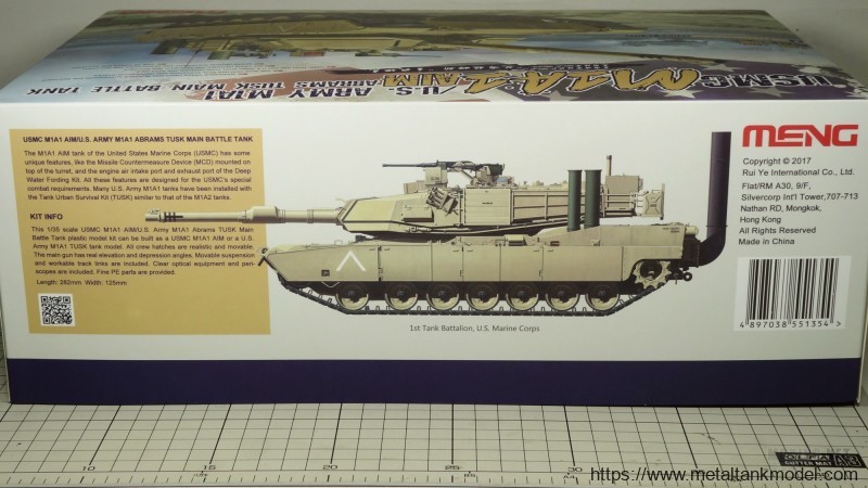 [模型网评测]MENG(TS-032)-1/35美国海军陆战队M1A1 AIM/陆军M1A1 TUSK 主战坦克-简介与开盒 - 第5张  | 制作坦克模型记录