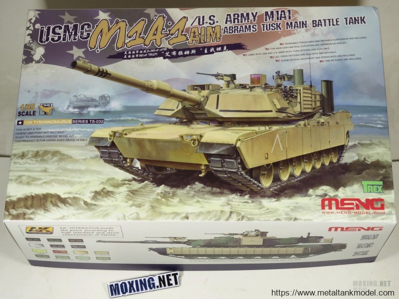 [模型网评测]MENG(TS-032)-1/35美国海军陆战队M1A1 AIM/陆军M1A1 TUSK 主战坦克-简介与开盒 - 第2张  | 制作坦克模型记录
