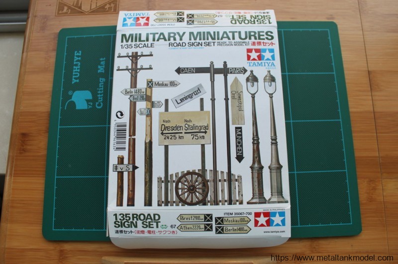 [开盒简评]田宫-1/35二战情景路标指示牌(35067) - 第1张  | 制作坦克模型记录