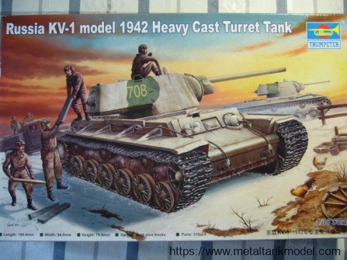 [开盒评测]号手-1/35苏联KV-1 1942年型重型坦克铸造炮塔版(00359)-封绘及简介