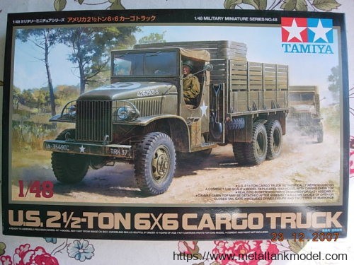 [开盒评测]田宫-1/48美国CCKW 2.5吨6x6军用卡车(32548)-封绘及简介 - 第1张  | 制作坦克模型记录