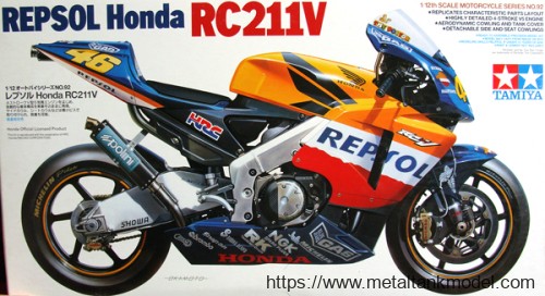 [开盒评测]田宫-1/12 REPSOL HONDA RC211V 2002年版摩托(14092)-封绘及总览 - 第1张  | 制作坦克模型记录