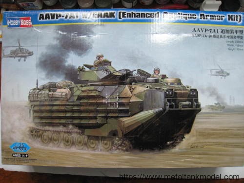 [开盒评测]HOBBYBOSS-1/35美国AAVP-7A1两栖运兵车增强装甲型(82414)-封绘及总览