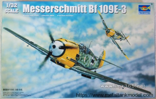 [开盒评测]号手-1/32德国Bf-109E3战斗机(02288)-封绘及总览