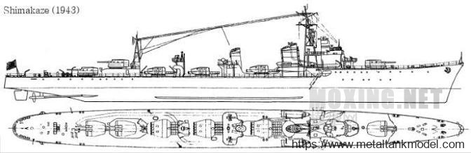 [模型网评测]田宫-1/700日本岛风号驱逐舰(新版31460)(旧版31409)对比-实舰简介 - 第2张  | 制作坦克模型记录