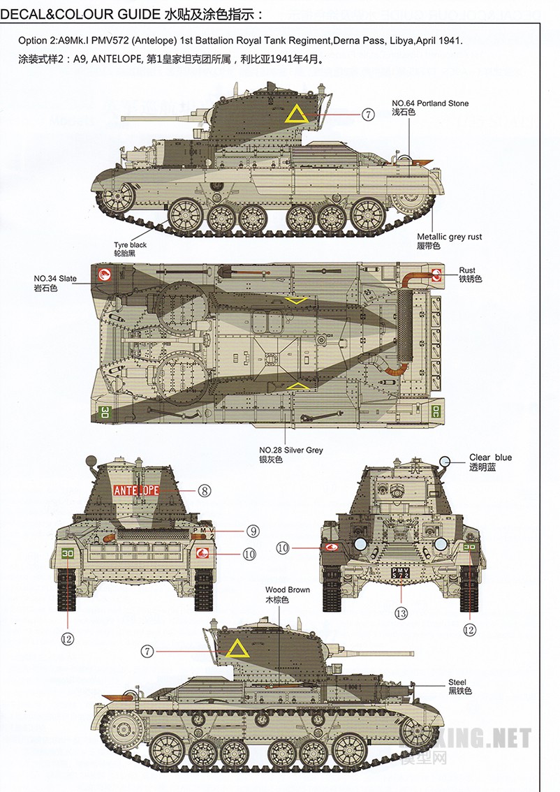 [模型网评测]威骏(CB35149)-1/35英国A9/A9CS巡洋坦克-简介及开盒 - 第15张  | 制作坦克模型记录