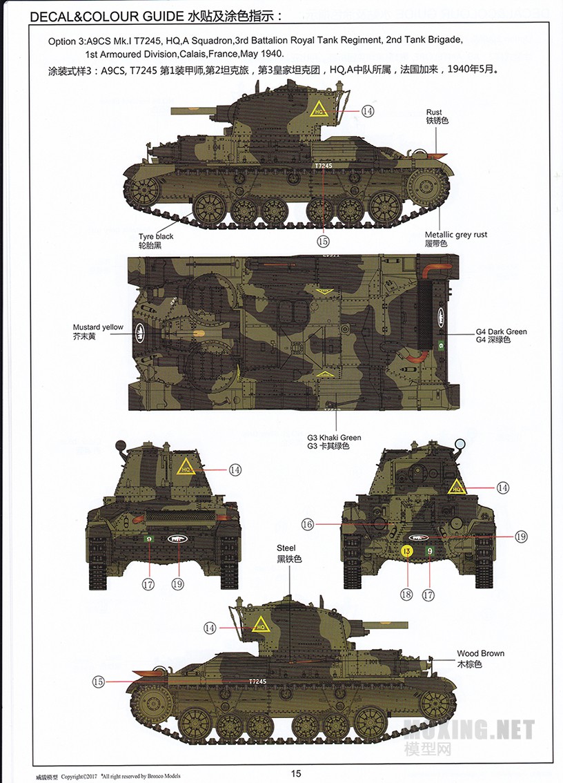 [模型网评测]威骏(CB35149)-1/35英国A9/A9CS巡洋坦克-简介及开盒 - 第16张  | 制作坦克模型记录