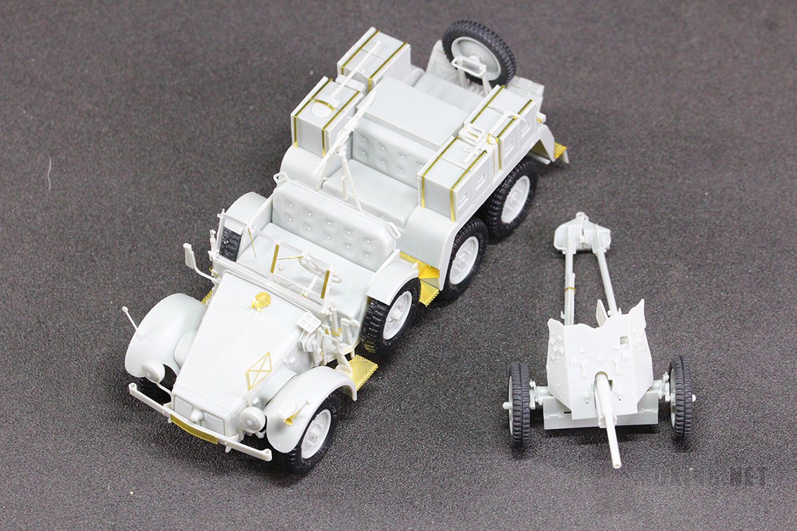 [模型网评测]威骏(CB35138)-1/35克虏伯Kfz.69牵引车(后期型)及Pak36反坦克炮-开盒 - 第4张  | 制作坦克模型记录