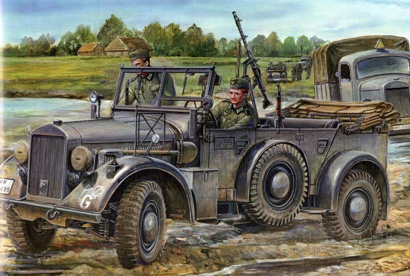 [开盒评测]威骏-1/35德国霍希军事人员车辆(Kfz.12)早期型(CB35175)-封绘及简介 - 第2张  | 制作坦克模型记录