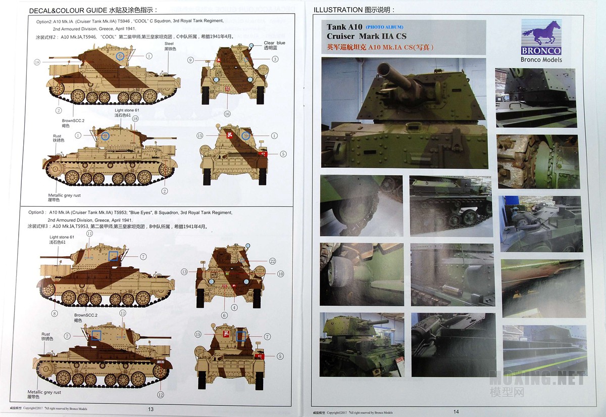 [模型网评测]威骏(CB35151)-1/35英国A10 Mk.IA/IA CS巡洋坦克 巴尔干战役版-开盒及说明书 - 第9张  | 制作坦克模型记录